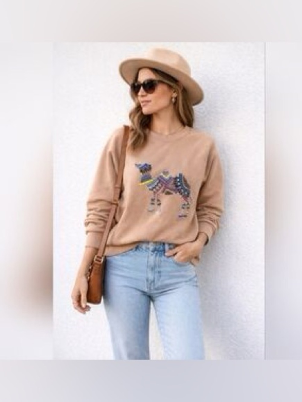 🆕 J. Crew Camel Crewneck Sweatshirt | Size Small | NWT